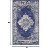 image:imageNourison Home Grafix Traditional Navy Blue 3 x 5 AreaRug EasyCleaning Non Shedding Bed Room Living Room Dining Room Kitchen 3x5Navy Blue