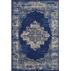 image:imageNourison Home Grafix Traditional Navy Blue 3 x 5 AreaRug EasyCleaning Non Shedding Bed Room Living Room Dining Room Kitchen 3x5Navy Blue
