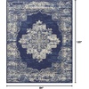 image:imageNourison Home Grafix Traditional Navy Blue 3 x 5 AreaRug EasyCleaning Non Shedding Bed Room Living Room Dining Room Kitchen 3x5Navy Blue