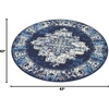 image:imageNourison Home Grafix Traditional Navy Blue 3 x 5 AreaRug EasyCleaning Non Shedding Bed Room Living Room Dining Room Kitchen 3x5Navy Blue