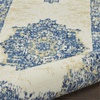 image:imageNourison Home Grafix Traditional Navy Blue 3 x 5 AreaRug EasyCleaning Non Shedding Bed Room Living Room Dining Room Kitchen 3x5White