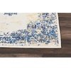 image:imageNourison Home Grafix Traditional Navy Blue 3 x 5 AreaRug EasyCleaning Non Shedding Bed Room Living Room Dining Room Kitchen 3x5White