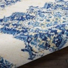 image:imageNourison Home Grafix Traditional Navy Blue 3 x 5 AreaRug EasyCleaning Non Shedding Bed Room Living Room Dining Room Kitchen 3x5White