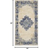 image:imageNourison Home Grafix Traditional Navy Blue 3 x 5 AreaRug EasyCleaning Non Shedding Bed Room Living Room Dining Room Kitchen 3x5White