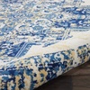 image:imageNourison Home Grafix Traditional Navy Blue 3 x 5 AreaRug EasyCleaning Non Shedding Bed Room Living Room Dining Room Kitchen 3x5White