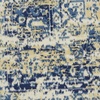 image:imageNourison Home Grafix Traditional Navy Blue 3 x 5 AreaRug EasyCleaning Non Shedding Bed Room Living Room Dining Room Kitchen 3x5White