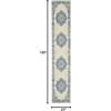 image:imageNourison Home Grafix Traditional Navy Blue 3 x 5 AreaRug EasyCleaning Non Shedding Bed Room Living Room Dining Room Kitchen 3x5White
