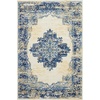 image:imageNourison Home Grafix Traditional Navy Blue 3 x 5 AreaRug EasyCleaning Non Shedding Bed Room Living Room Dining Room Kitchen 3x5White