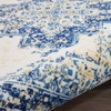 image:imageNourison Home Grafix Traditional Navy Blue 3 x 5 AreaRug EasyCleaning Non Shedding Bed Room Living Room Dining Room Kitchen 3x5White