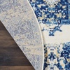 image:imageNourison Home Grafix Traditional Navy Blue 3 x 5 AreaRug EasyCleaning Non Shedding Bed Room Living Room Dining Room Kitchen 3x5White
