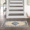 image:imageNourison Home Grafix Traditional Navy Blue 3 x 5 AreaRug EasyCleaning Non Shedding Bed Room Living Room Dining Room Kitchen 3x5White