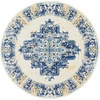 image:imageNourison Home Grafix Traditional Navy Blue 3 x 5 AreaRug EasyCleaning Non Shedding Bed Room Living Room Dining Room Kitchen 3x5White