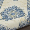 image:imageNourison Home Grafix Traditional Navy Blue 3 x 5 AreaRug EasyCleaning Non Shedding Bed Room Living Room Dining Room Kitchen 3x5White