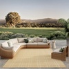 image:imageNourison Home Horizon IndoorOutdoor Charcoal 3 x 5 Area Rug  Easy Clean Non Shedding Bed Room Living Room Dining Room Kitchen 3 x 5Natural