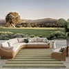 image:imageNourison Home Horizon IndoorOutdoor Navy 3 x 5 Area Rug  Easy Clean Non Shedding Bed Room Living Room Dining Room Kitchen 3 x 5Green
