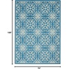 image:imageNourison Home Jubilant Floral IvoryPink 3 x 5 AreaRug EasyCleaning Non Shedding Bed Room Living Room Dining Room Kitchen 3x5Ivory Blue