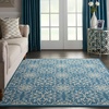 image:imageNourison Home Jubilant Floral IvoryPink 3 x 5 AreaRug EasyCleaning Non Shedding Bed Room Living Room Dining Room Kitchen 3x5Ivory Blue