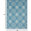 image:imageNourison Home Jubilant Floral IvoryPink 3 x 5 AreaRug EasyCleaning Non Shedding Bed Room Living Room Dining Room Kitchen 3x5Ivory Blue