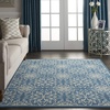 image:imageNourison Home Jubilant Floral IvoryPink 3 x 5 AreaRug EasyCleaning Non Shedding Bed Room Living Room Dining Room Kitchen 3x5Ivory Blue
