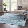 image:imageNourison Home Jubilant Floral IvoryPink 3 x 5 AreaRug EasyCleaning Non Shedding Bed Room Living Room Dining Room Kitchen 3x5Ivory Blue
