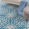 image:imageNourison Home Jubilant Floral IvoryPink 3 x 5 AreaRug EasyCleaning Non Shedding Bed Room Living Room Dining Room Kitchen 3x5Ivory Blue