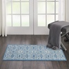 image:imageNourison Home Jubilant Floral IvoryPink 3 x 5 AreaRug EasyCleaning Non Shedding Bed Room Living Room Dining Room Kitchen 3x5Ivory Blue