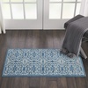 image:imageNourison Home Jubilant Floral IvoryPink 3 x 5 AreaRug EasyCleaning Non Shedding Bed Room Living Room Dining Room Kitchen 3x5Ivory Blue
