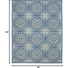 image:imageNourison Home Jubilant Floral IvoryPink 3 x 5 AreaRug EasyCleaning Non Shedding Bed Room Living Room Dining Room Kitchen 3x5Ivory Blue