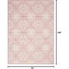 image:imageNourison Home Jubilant Floral IvoryPink 3 x 5 AreaRug EasyCleaning Non Shedding Bed Room Living Room Dining Room Kitchen 3x5Ivory Pink