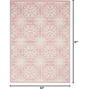 image:imageNourison Home Jubilant Floral IvoryPink 3 x 5 AreaRug EasyCleaning Non Shedding Bed Room Living Room Dining Room Kitchen 3x5Ivory Pink