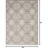image:imageNourison Home Jubilant Floral IvoryPink 3 x 5 AreaRug EasyCleaning Non Shedding Bed Room Living Room Dining Room Kitchen 3x5IvoryGrey