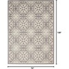 image:imageNourison Home Jubilant Floral IvoryPink 3 x 5 AreaRug EasyCleaning Non Shedding Bed Room Living Room Dining Room Kitchen 3x5IvoryGrey