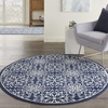 image:imageNourison Home Jubilant Floral IvoryPink 3 x 5 AreaRug EasyCleaning Non Shedding Bed Room Living Room Dining Room Kitchen 3x5NavyIvory