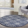 image:imageNourison Home Jubilant Floral IvoryPink 3 x 5 AreaRug EasyCleaning Non Shedding Bed Room Living Room Dining Room Kitchen 3x5NavyIvory