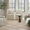 image:imageNourison Home Jubilant Floral IvoryPink 3 x 5 AreaRug EasyCleaning Non Shedding Bed Room Living Room Dining Room Kitchen 3x5Taupe