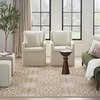 image:imageNourison Home Jubilant Floral IvoryPink 3 x 5 AreaRug EasyCleaning Non Shedding Bed Room Living Room Dining Room Kitchen 3x5Taupe