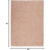 image:imageNourison Home Malibu Shag Silver Grey 3 x 5 Area Rug  Easy Clean Non Shedding Bed Room Living Room Dining Room Kitchen 3 x 5Blush