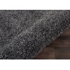 image:imageNourison Home Malibu Shag Silver Grey 3 x 5 Area Rug  Easy Clean Non Shedding Bed Room Living Room Dining Room Kitchen 3 x 5Dark Grey