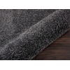 image:imageNourison Home Malibu Shag Silver Grey 3 x 5 Area Rug  Easy Clean Non Shedding Bed Room Living Room Dining Room Kitchen 3 x 5Dark Grey