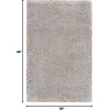 image:imageNourison Home Malibu Shag Silver Grey 3 x 5 Area Rug  Easy Clean Non Shedding Bed Room Living Room Dining Room Kitchen 3 x 5Silver Grey