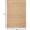 image:imageNourison Home Natural Jute Ivory 5 x 7 Area Rug  Easy Clean Non Shedding Bed Room Living Room Dining Room Kitchen 5 x 7Bleached