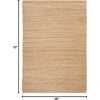 image:imageNourison Home Natural Jute Ivory 5 x 7 Area Rug  Easy Clean Non Shedding Bed Room Living Room Dining Room Kitchen 5 x 7Bleached