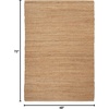 image:imageNourison Home Natural Jute Ivory 5 x 7 Area Rug  Easy Clean Non Shedding Bed Room Living Room Dining Room Kitchen 5 x 7Natural
