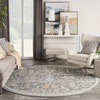 image:imageNourison Home Nyle Ivory Taupe 26 x 46 Area Rug  Easy Clean Non Shedding Bed Room Living Room Dining Room Kitchen 3 x 5Navy Multicolor