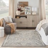 image:imageNourison Home Nyle Ivory Taupe 26 x 46 Area Rug  Easy Clean Non Shedding Bed Room Living Room Dining Room Kitchen 3 x 5Navy Multicolor