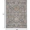 image:imageNourison Home Nyle Ivory Taupe 26 x 46 Area Rug  Easy Clean Non Shedding Bed Room Living Room Dining Room Kitchen 3 x 5Navy Multicolor