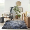 image:imageNourison Home Passion CharcoalIvory 110 x 210 AreaRug Modern Abstract EasyCleaning Non Shedding Bed Room Living Room Dining Room Kitchen 2 x 3Light Blue Black