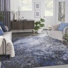 image:imageNourison Home Passion CharcoalIvory 110 x 210 AreaRug Modern Abstract EasyCleaning Non Shedding Bed Room Living Room Dining Room Kitchen 2 x 3Light Blue Black