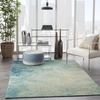 image:imageNourison Home Passion CharcoalIvory 110 x 210 AreaRug Modern Abstract EasyCleaning Non Shedding Bed Room Living Room Dining Room Kitchen 2 x 3Navy Light Blue
