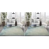 image:imageNourison Home Passion CharcoalIvory 110 x 210 AreaRug Modern Abstract EasyCleaning Non Shedding Bed Room Living Room Dining Room Kitchen 2 x 3Navy Light Blue